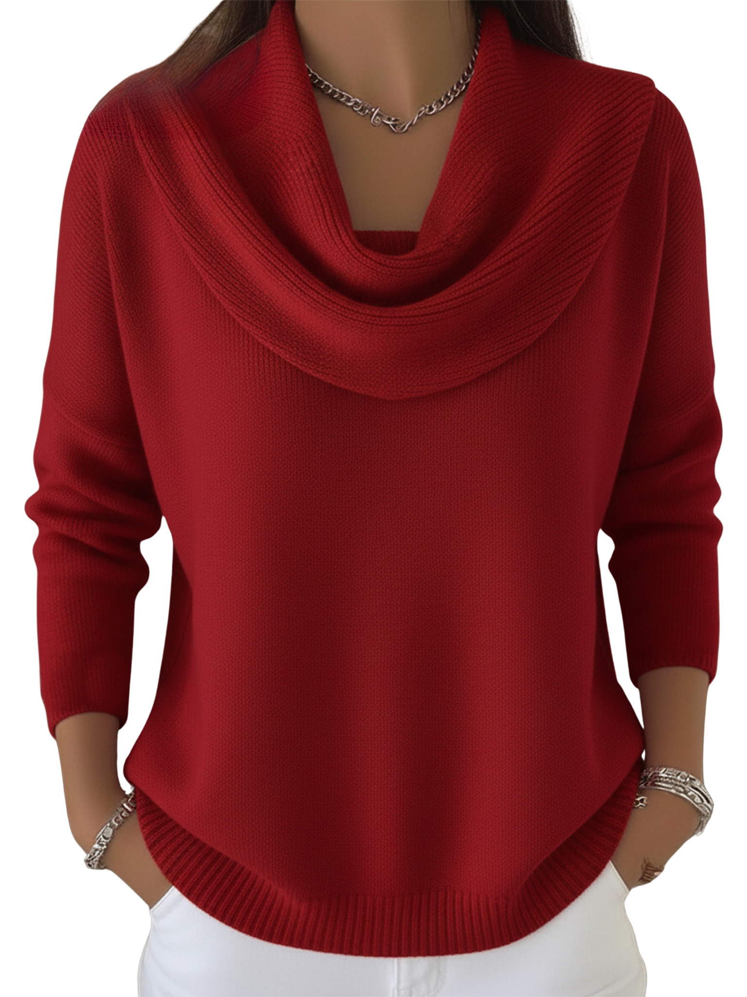 Estelle™ | Ruffled Collar Sweater Top