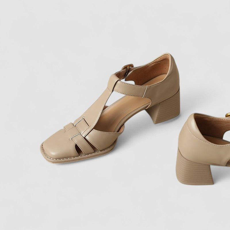 Marguerite™ | Orthopedic T-Strap Block Heels