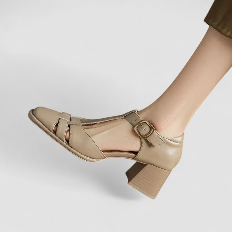 Marguerite™ | Orthopedic T-Strap Block Heels