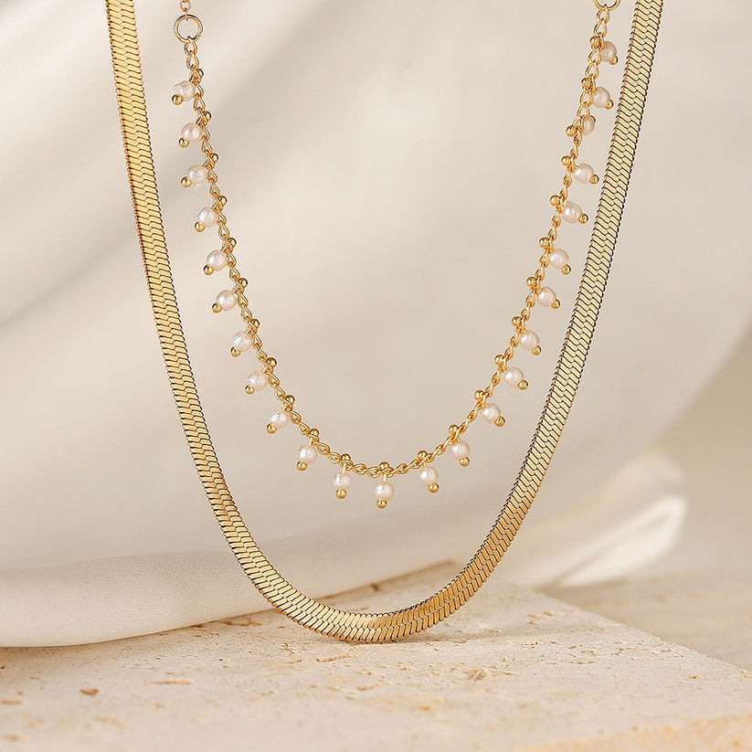 Marizanne | Luxe Snake Choker & Pearl Jewelry Set 18K Gold