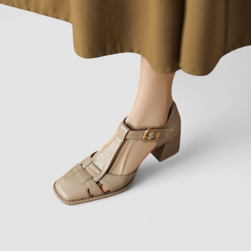 Marguerite™  | Orthopedic T-Strap Block Heels