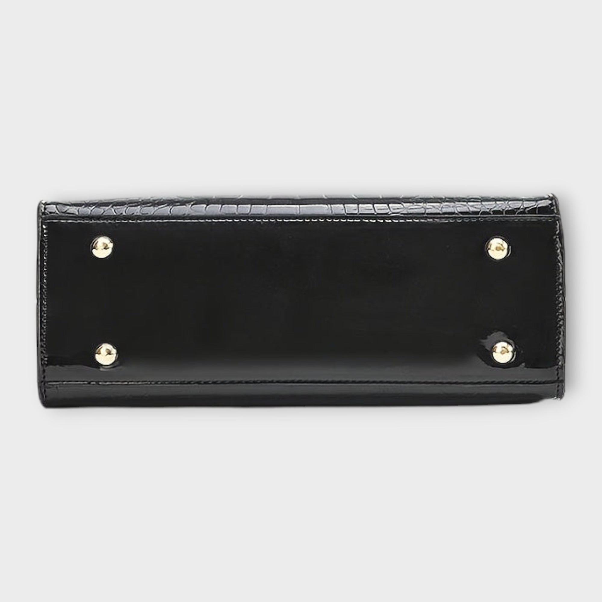 Olivia - Glossy Crocodile Pattern Handbag